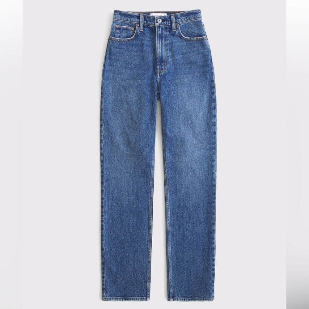 Abercrombie 90s Straight Ultra High Rise Jean — Size 34R (18)